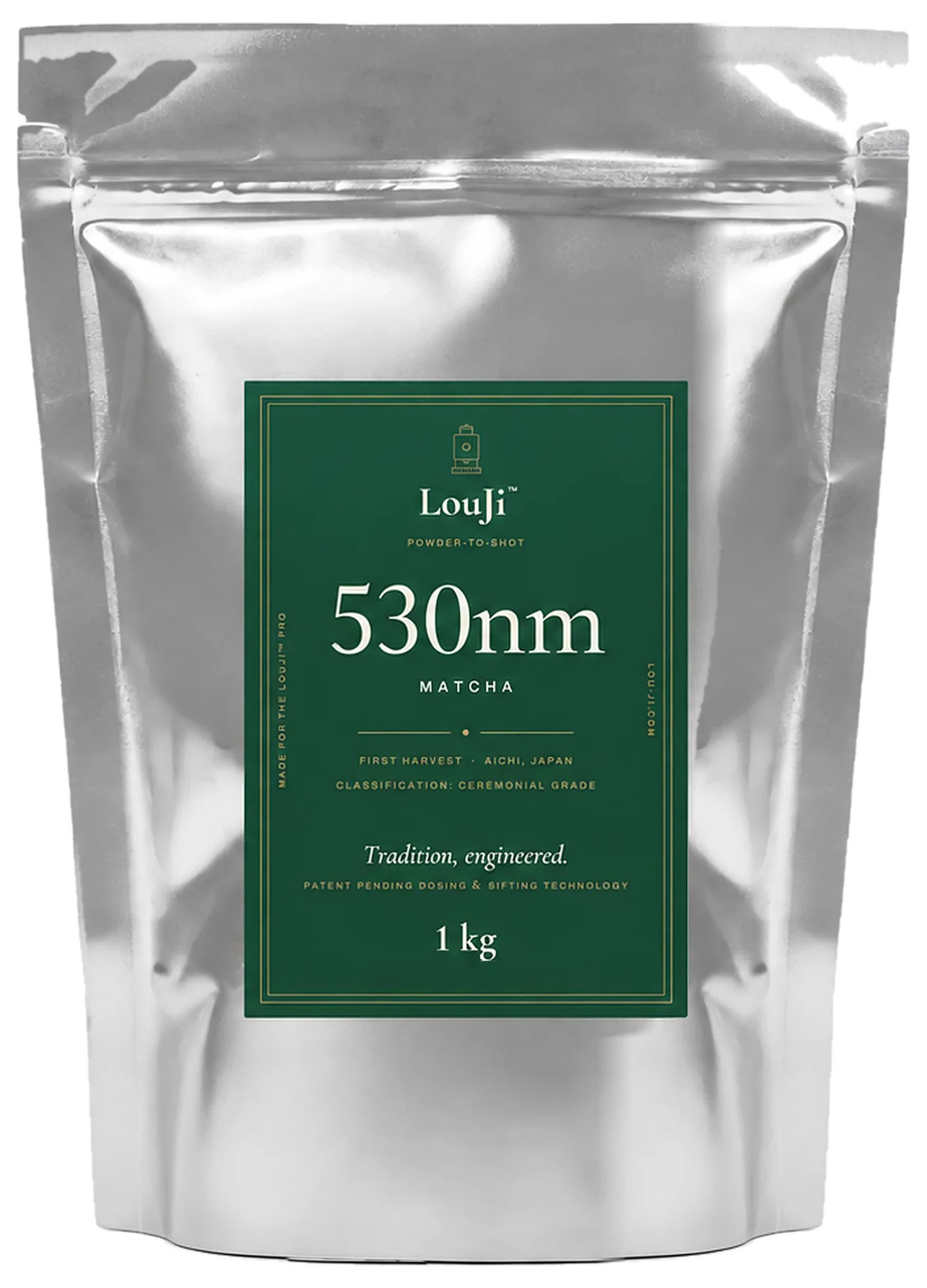 Sachet de 1&nbsp;kg de LouJi™ 530nm, vu de face