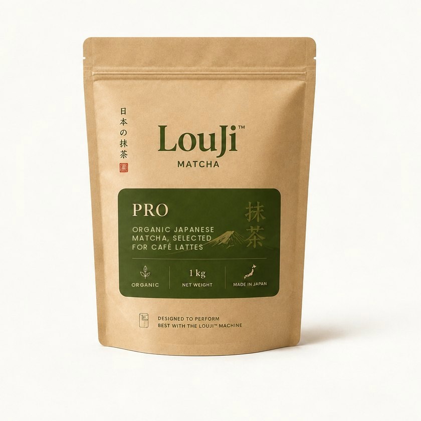 A 1 kg bag of LouJi™ Matcha Pro